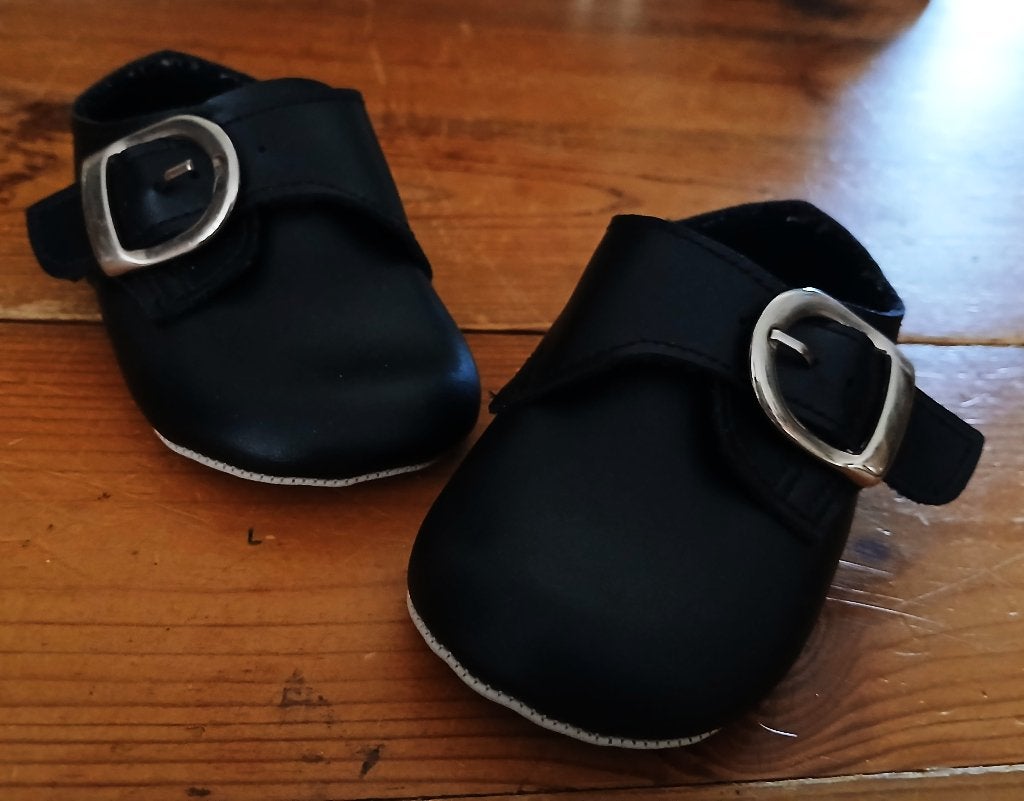Brocante babyschoentjes leer, Ophalen of Verzenden