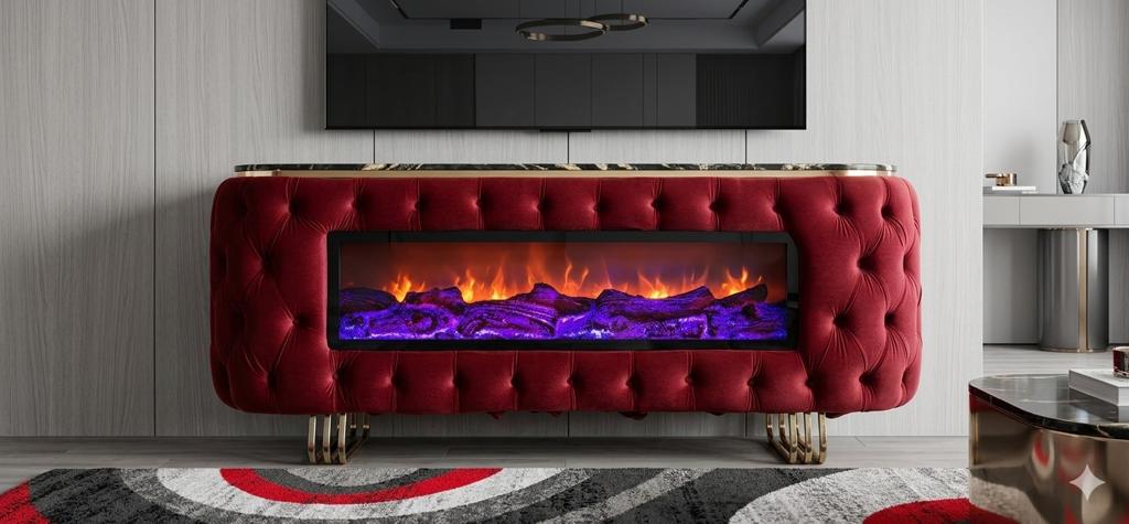 sfeerhaard tv meubel( tv kast), Huis en Inrichting, 150 tot 200 cm, Ophalen of Verzenden, Zo goed als nieuw, Minder dan 100 cm
