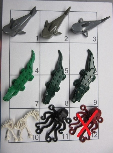 L1201 LEGO DIEREN KROKODIL, HAAI, PAARD GERAAMTE, OCTOPUS, Lego, Ophalen of Verzenden, Losse stenen, Lego Nederland B.V.