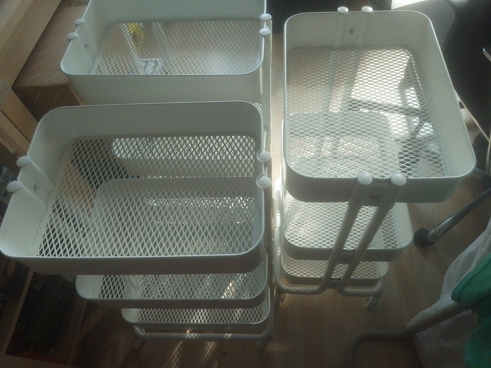 3x IKEA RÅSKOG roltafel/trolley - Wit, Ophalen, Gebruikt, Wit, Metaal