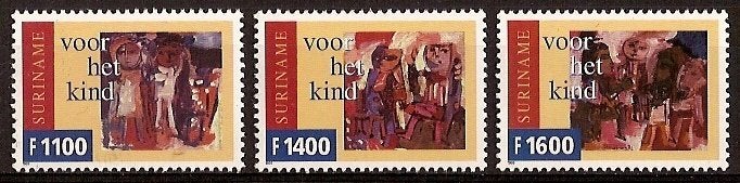 Suriname 1049/51 postfris Kinderpostzegels 1999, Ophalen of Verzenden, Postfris