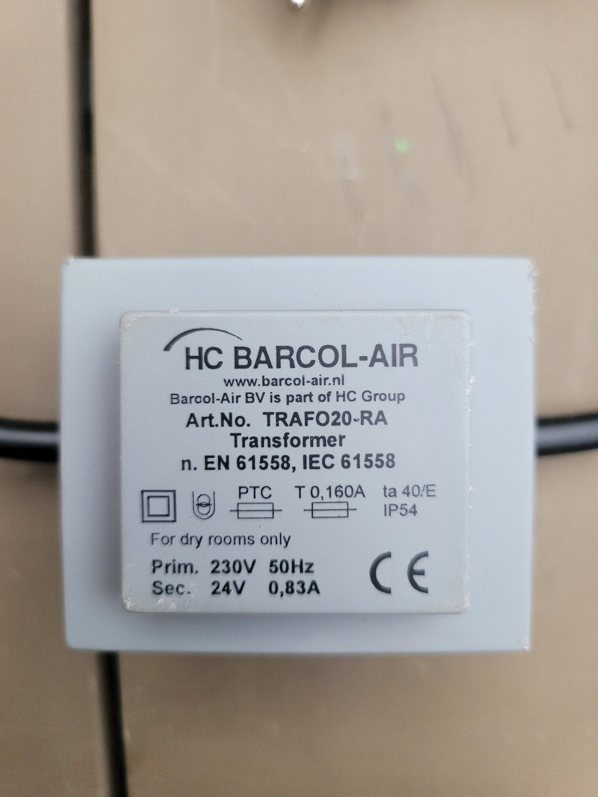 HC Barcol Air TRAFO20-RA Transformator, Ophalen of Verzenden, Zo goed als nieuw
