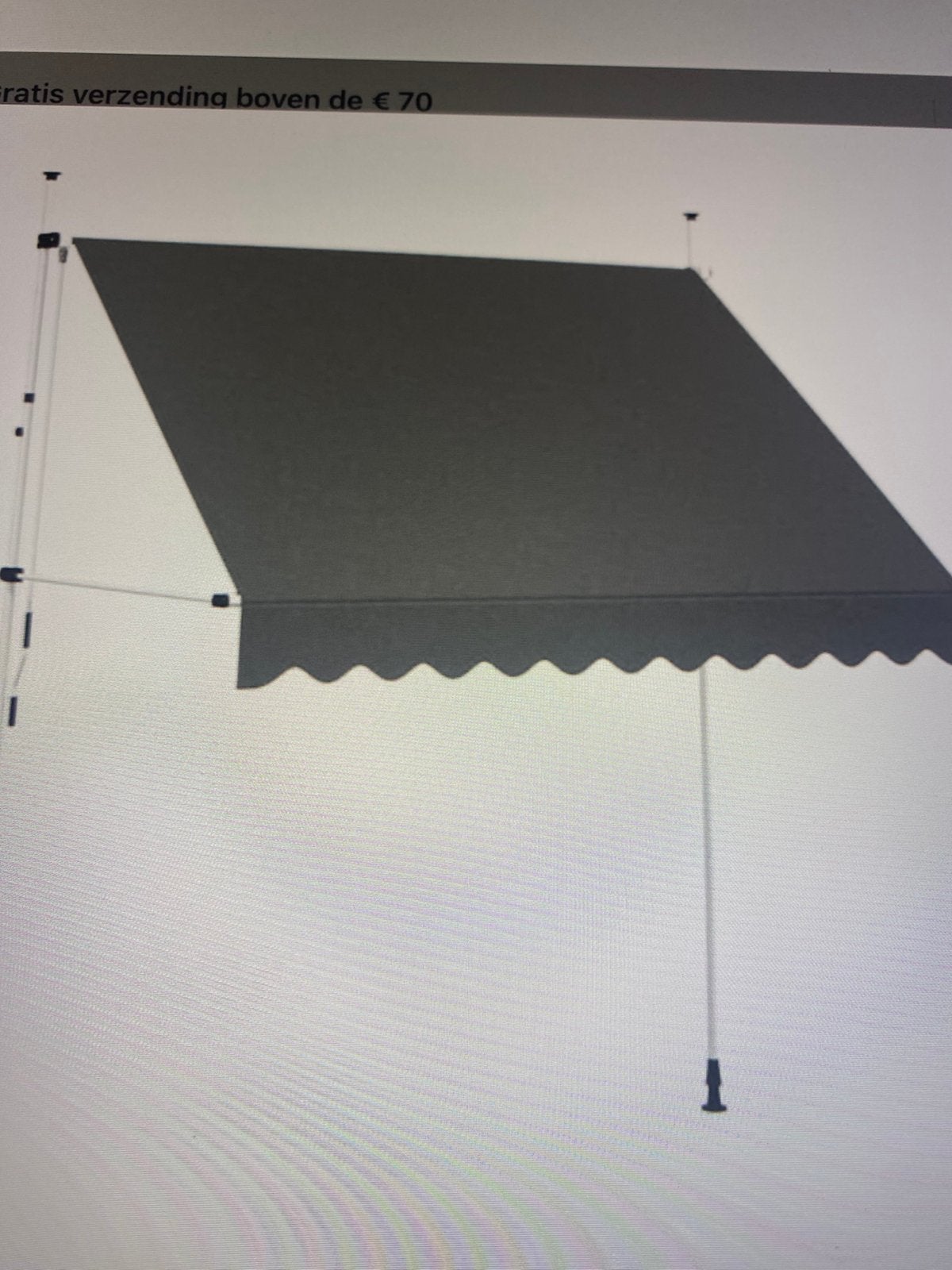 Antracietkleurig, 2.50 breed, Vida XL, Tuin en Terras, Ophalen, Nieuw, Overige typen