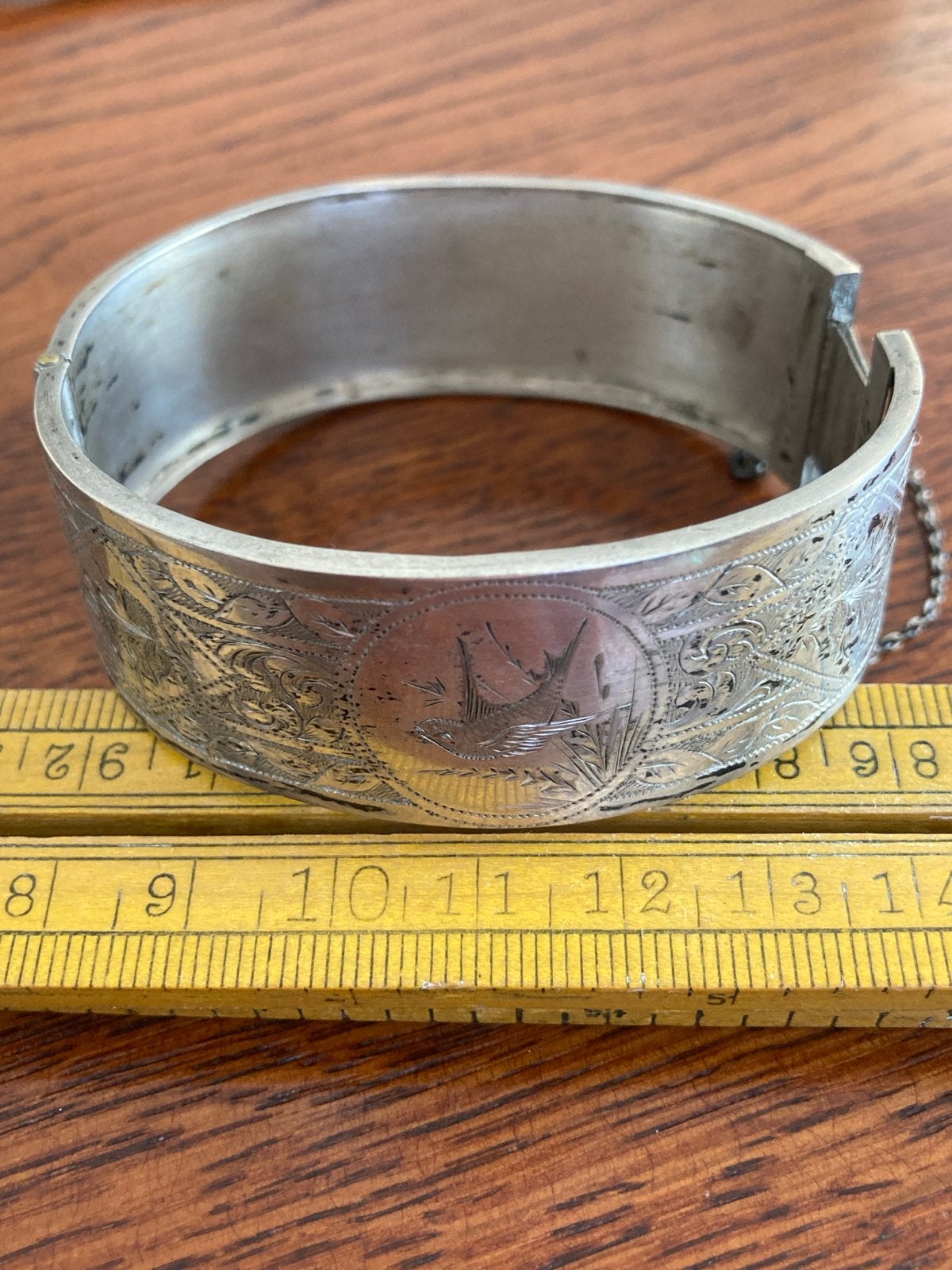 Antieke Franse Zilveren Armband Zwaluw Victoriaans c. 1880, Ophalen of Verzenden, Zilver