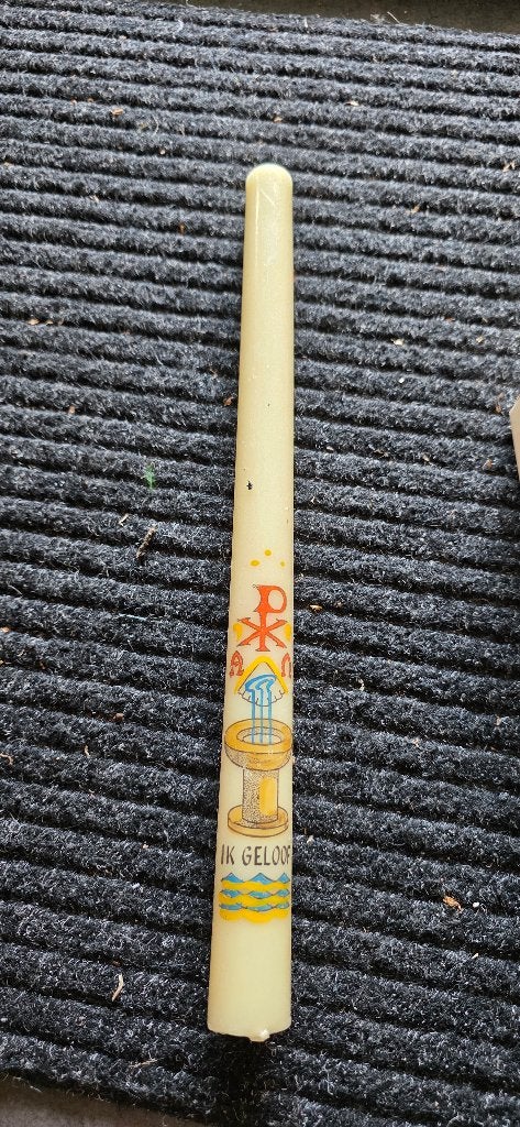doopkaars, Antiek en Kunst, Antiek | Religie, Ophalen of Verzenden