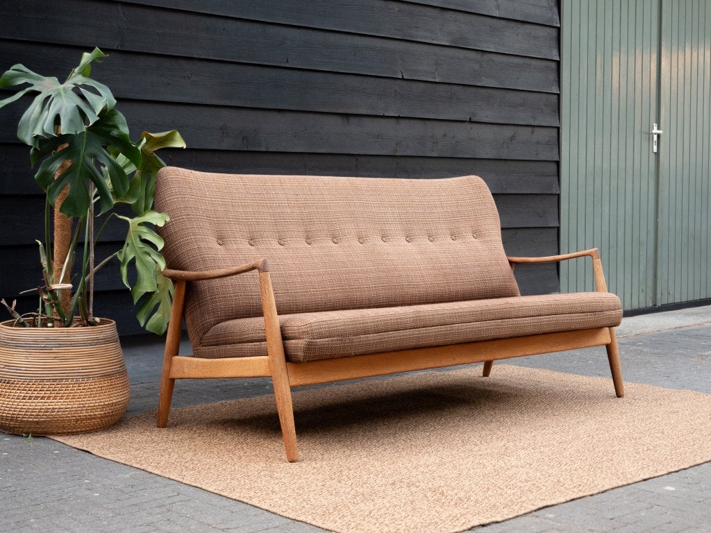 Mid-Century | Bovenkamp deense design bank | Vintage bruin, Mid-Century, design, Vintage, Bovenkamp, Gebruikt, -
