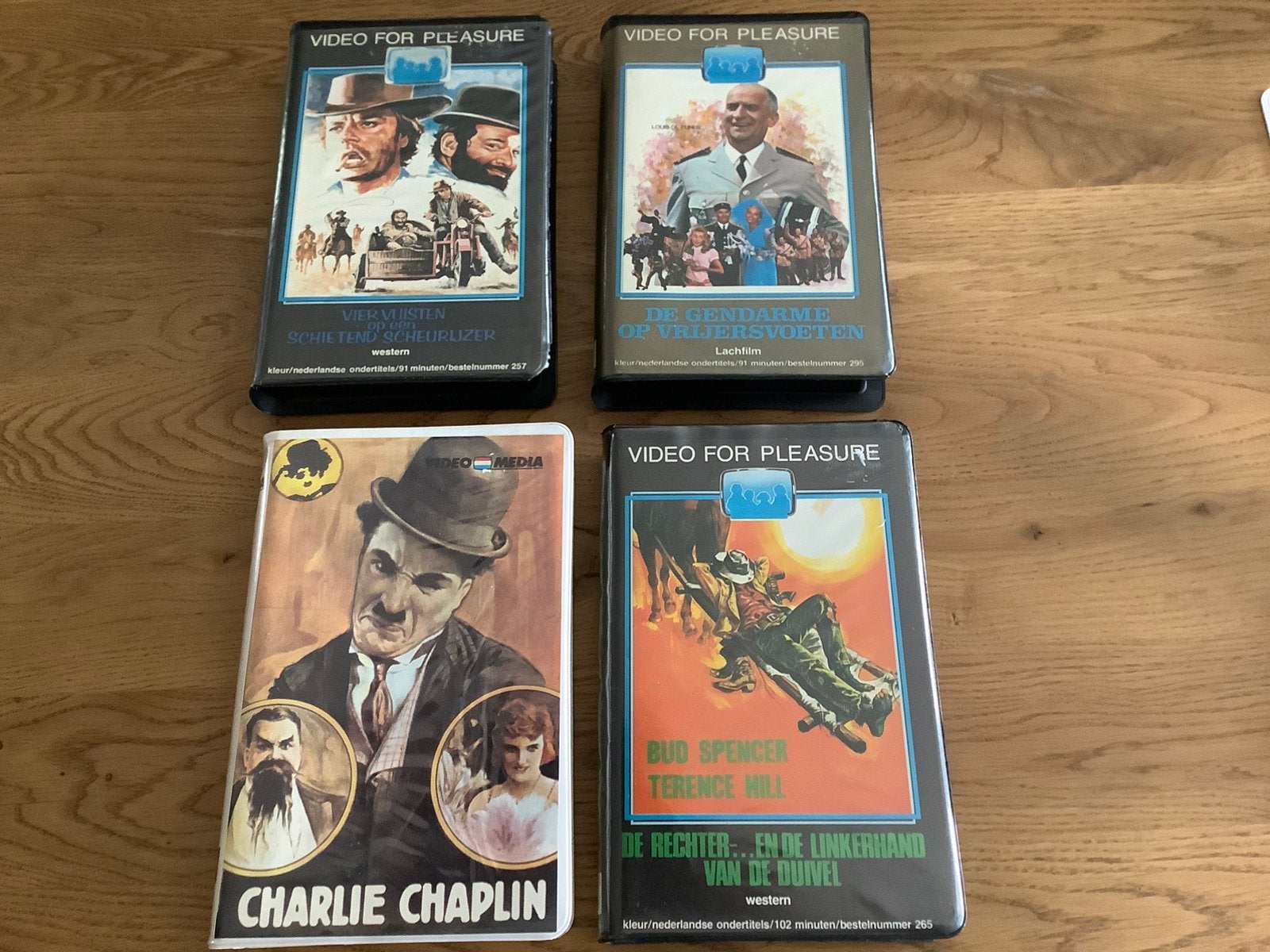 Ex Rentals op Betamax, Bud Spencer Louise de Funes, Chaplin., Alle leeftijden, Ophalen of Verzenden, Zo goed als nieuw, Komedie