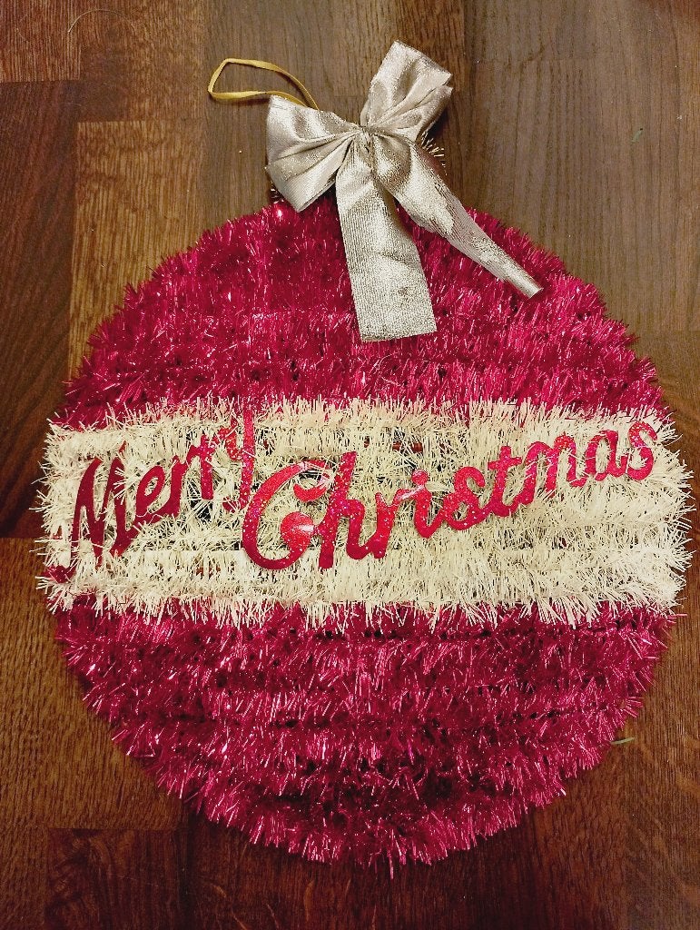 kerstbal decoratie Ø 37 cm kerstman H 45 cm samen €3.-, Diversen, Ophalen, Gebruikt