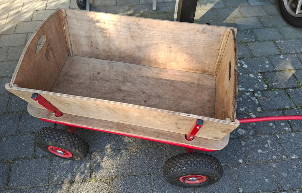 Robuuste Houten Bolderkar, Kinderen en Baby's, Speelgoed | Buiten | Skelters, Gebruikt, Overige merken, Ophalen