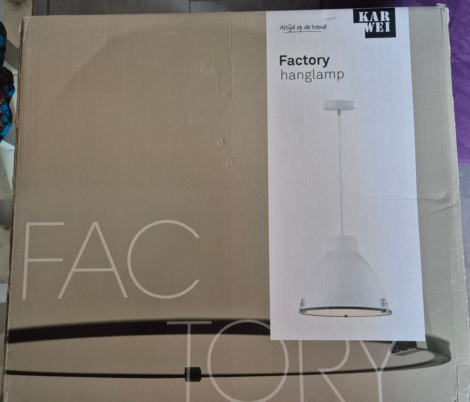 Karwei Factory hanglamp - Wit, nieuw in doos, Ophalen, Nieuw, Industrieel, Modern, E27 (groot)