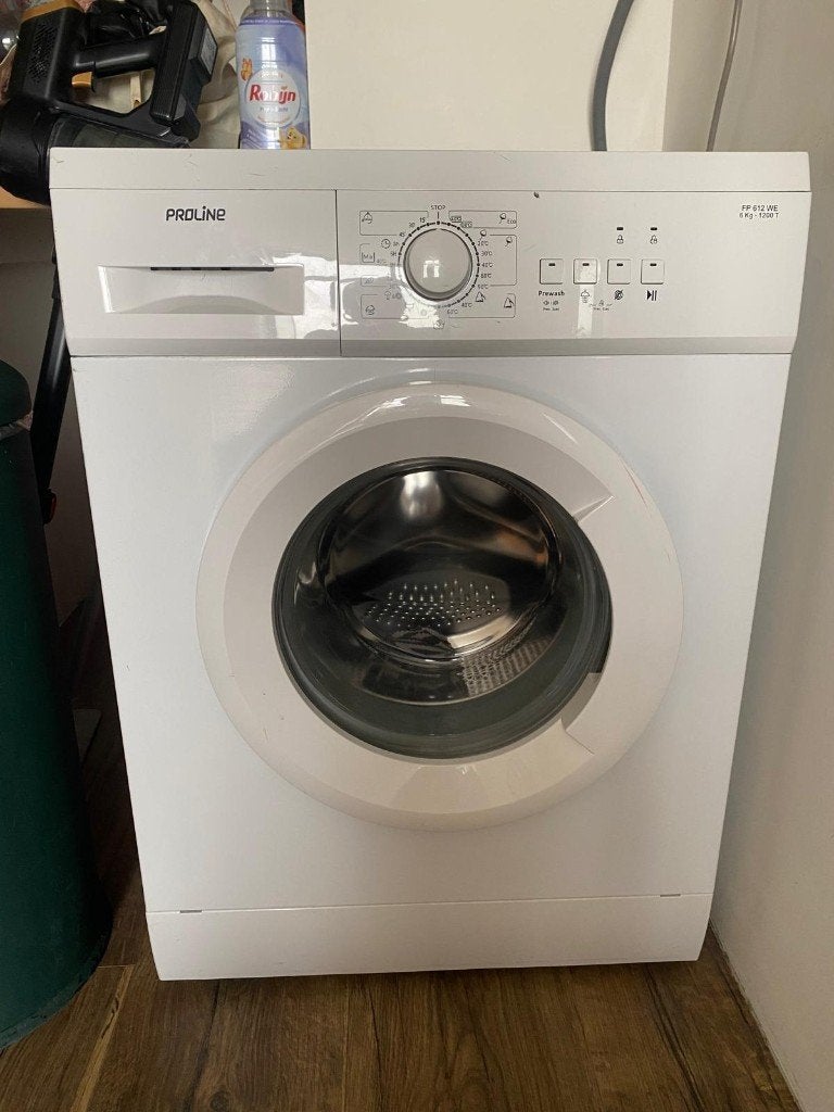Wasmachine Proline FP612WE - werkt goed!, Witgoed en Apparatuur, Wasmachines, Ophalen, 1200 tot 1600 toeren, Gebruikt, Voorlader