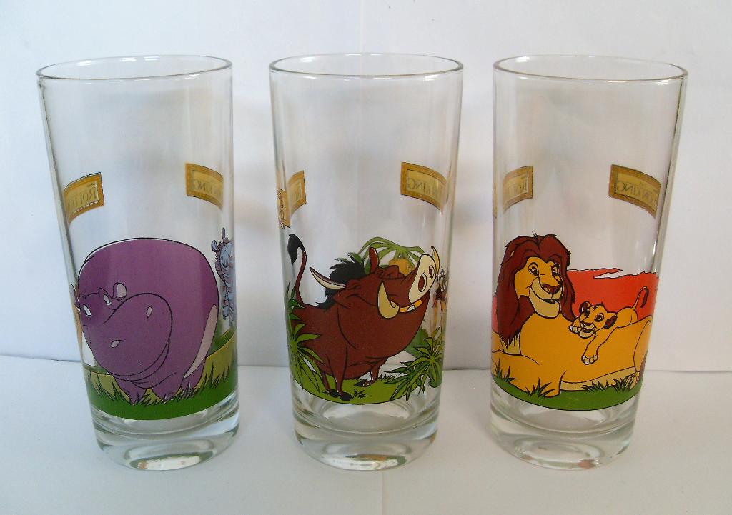 The Lion King Glazen Set Disney De Leeuwenkoning 1, Ophalen of Verzenden, Leeuwenkoning of Jungle Boek, Zo goed als nieuw, Servies