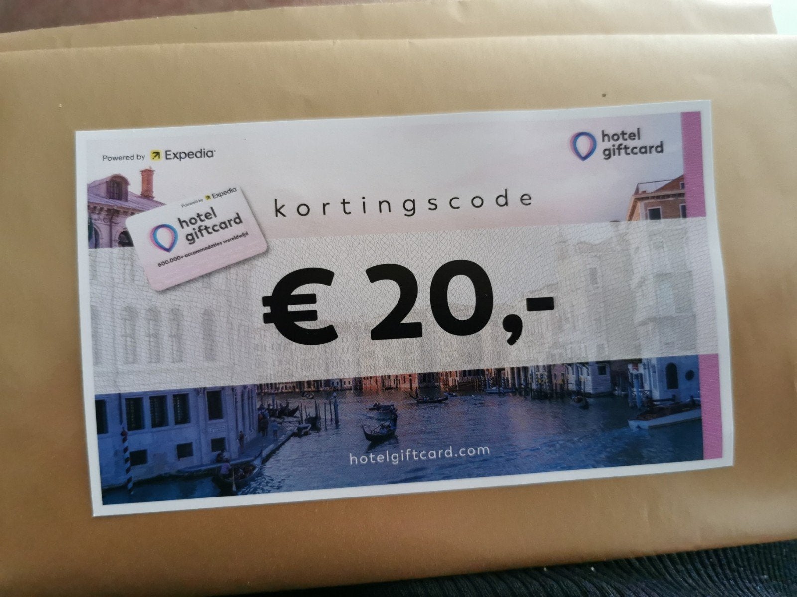 hotel gifd card code, Tickets en Kaartjes, Twee personen, Cadeaubon