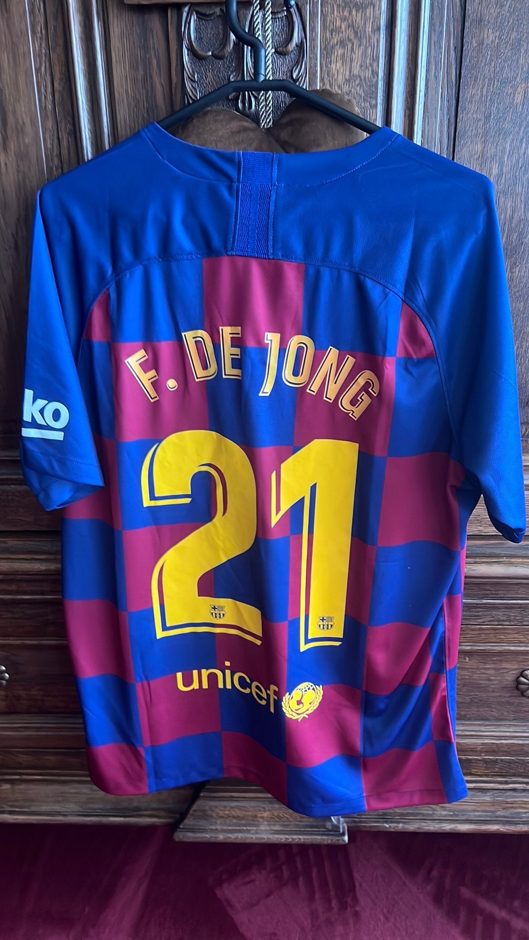 FC BARCELONA FRENKIE DE JONG voetbalshirt, Verzamelen, Ophalen of Verzenden, Zo goed als nieuw, Buitenlandse clubs, Shirt