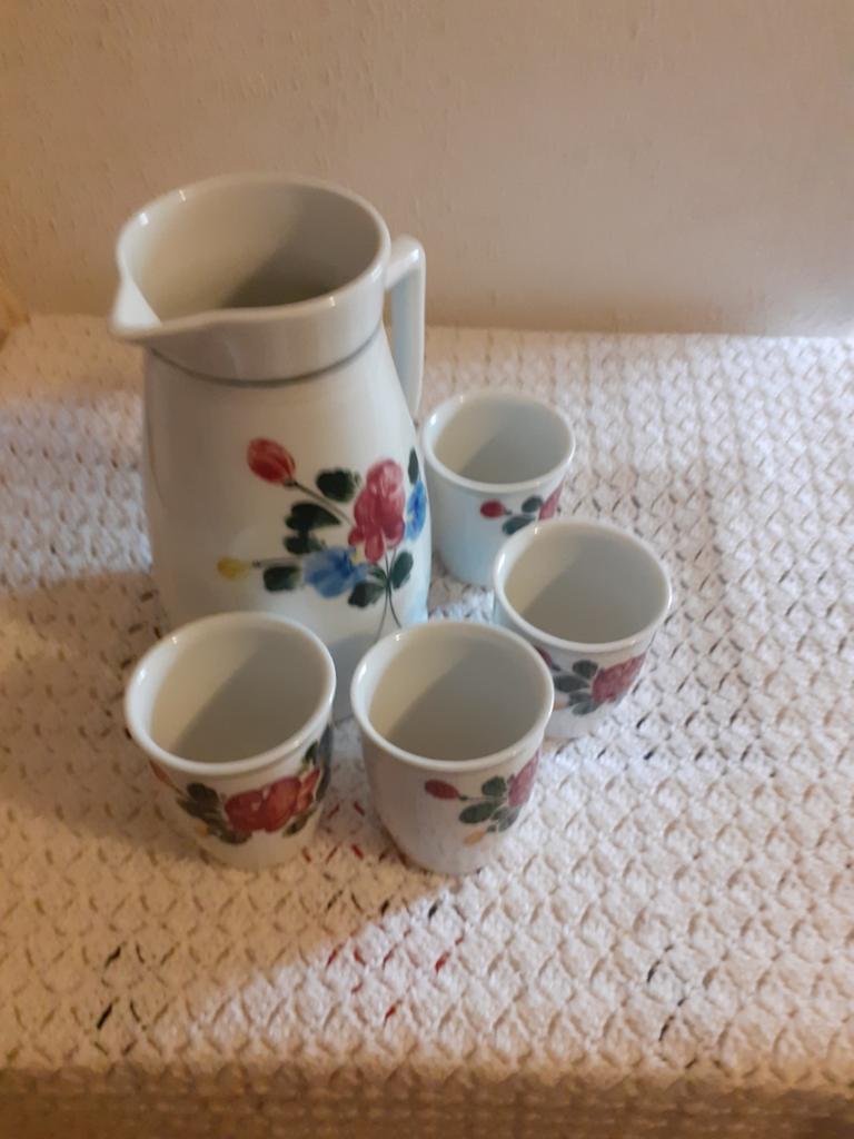 Brocante porseleinen melkstel, Ophalen of Verzenden