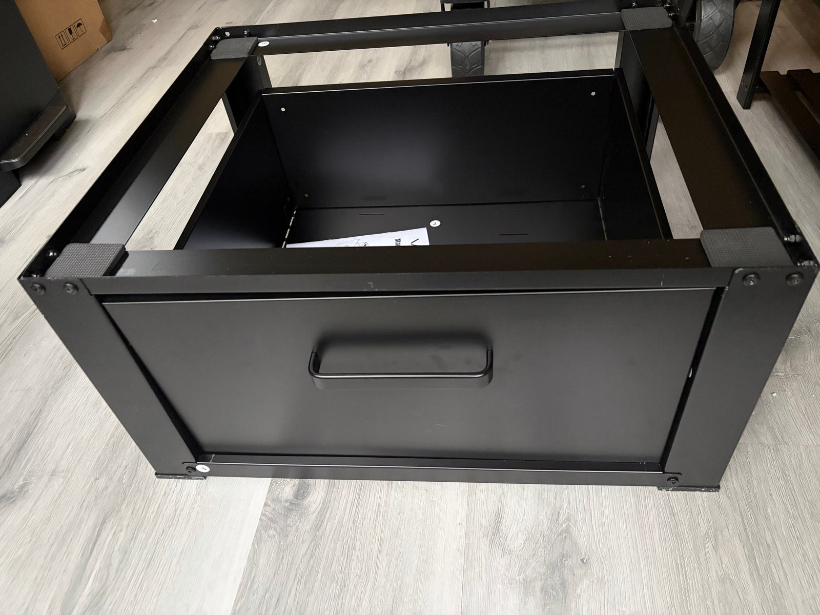 Wasmachine verhoger met lade - Zwart metaal, Ophalen, Nieuw