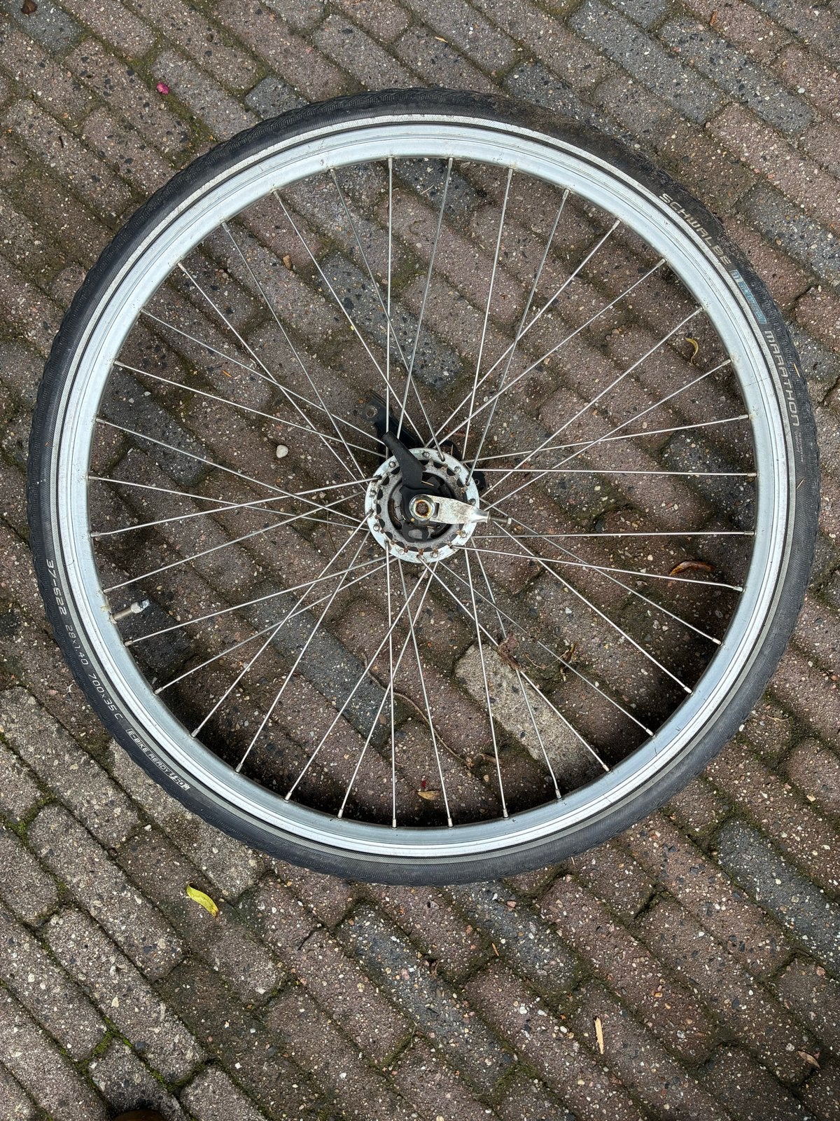 28 inch aluminium achterwiel 7 versnellingen en trommelrem, Fietsen en Brommers, Ophalen, Gebruikt, Stadsfiets, Wiel