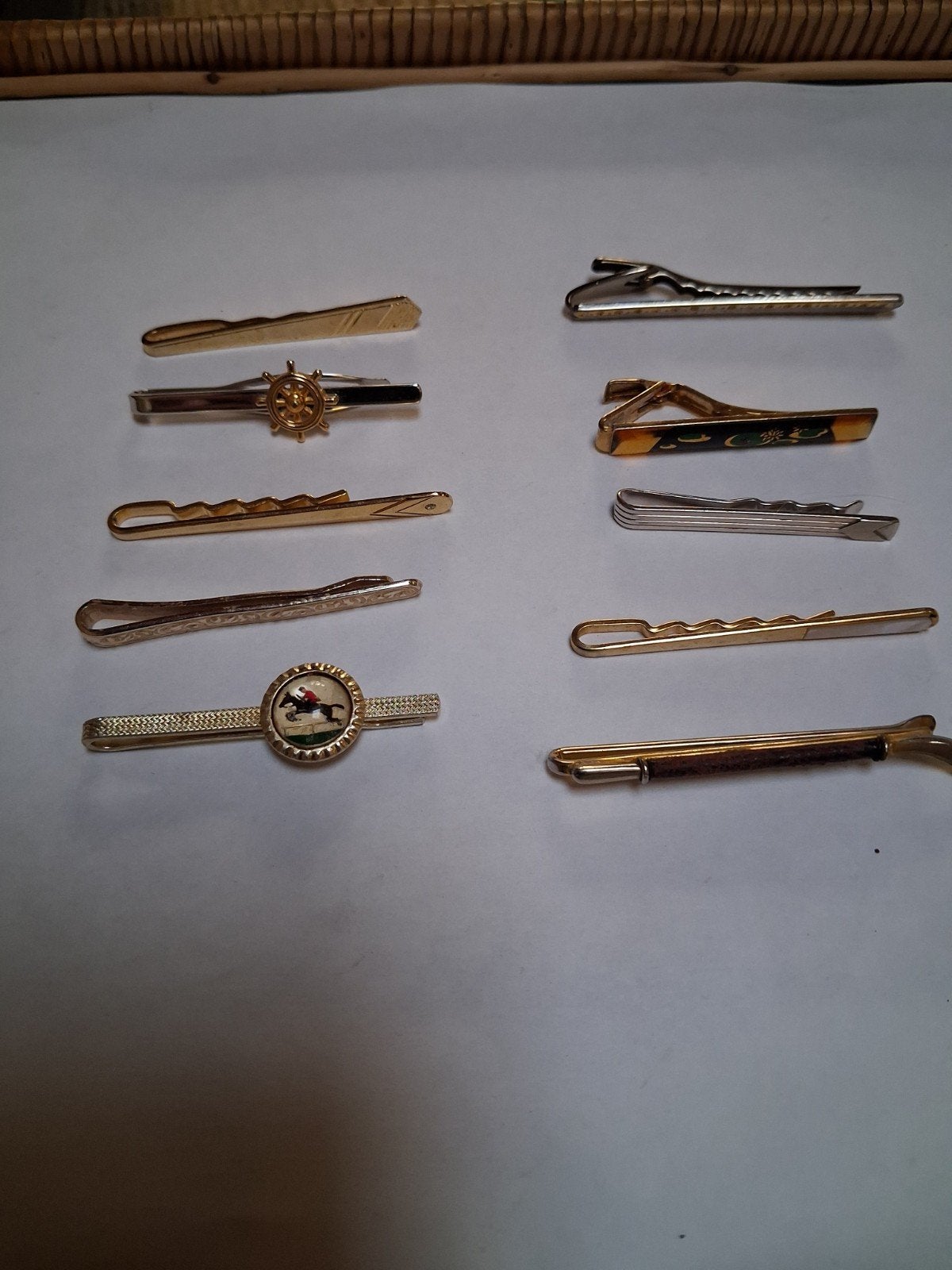 10 vintage dasspelden, Ophalen of Verzenden, Gebruikt, Overige materialen, Overige typen