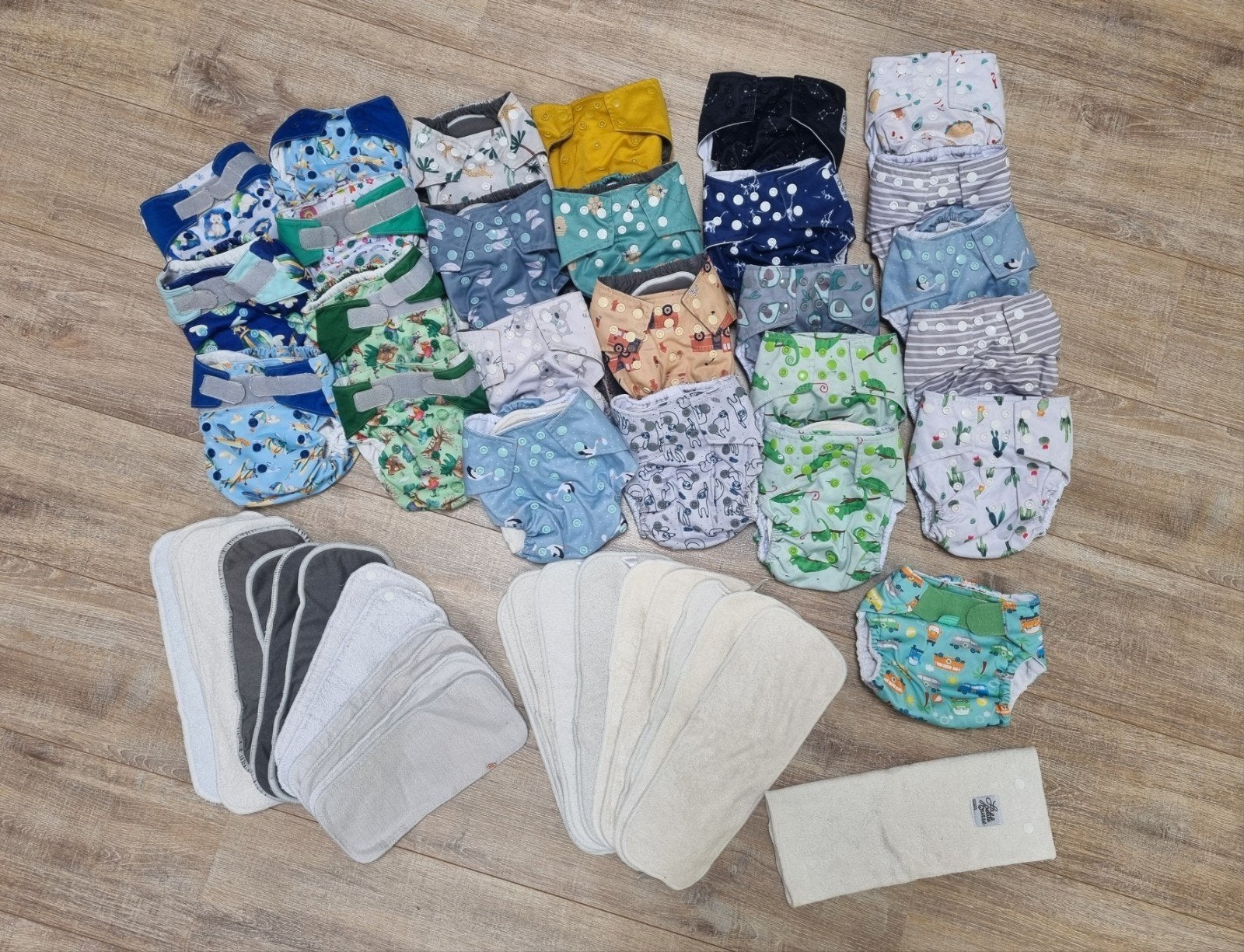 Grote set wasbare luiers met inleggers, Kinderen en Baby's, Ophalen of Verzenden, Gebruikt
