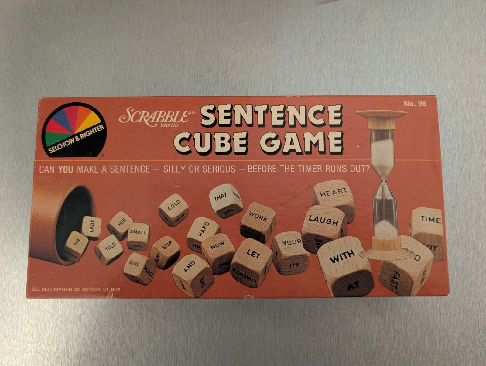 Scrabble Sentence Cube Game - Vintage Woordspel, Een of twee spelers, Ophalen of Verzenden, Gebruikt, Selchow & Righter