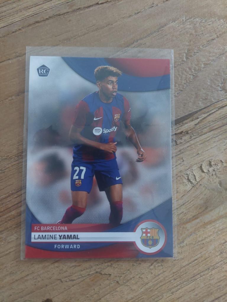 Lamine Yamal Rookie Card FC Barcelona Topps, Ophalen of Verzenden, Zo goed als nieuw, Plaatje
