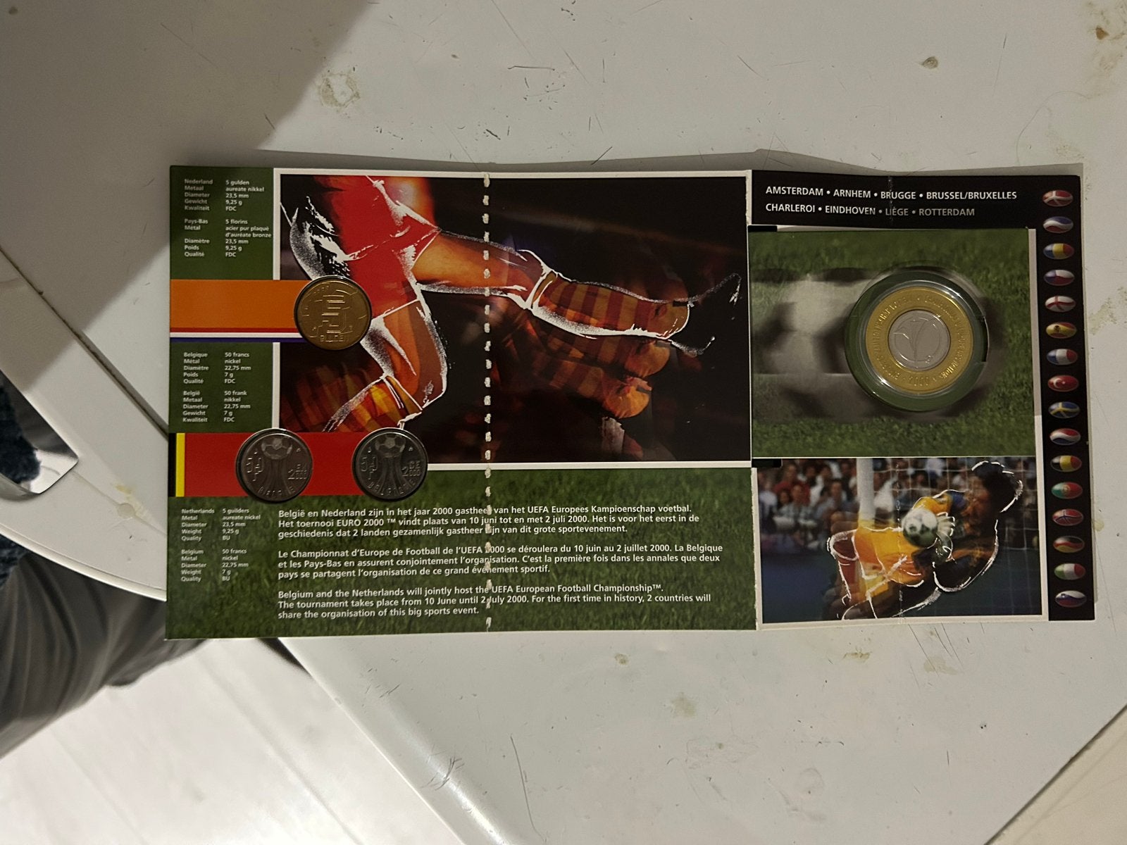 UEFA Euro 2000 Munten Set - België & Nederland, Ophalen of Verzenden, België, Overige waardes, Setje