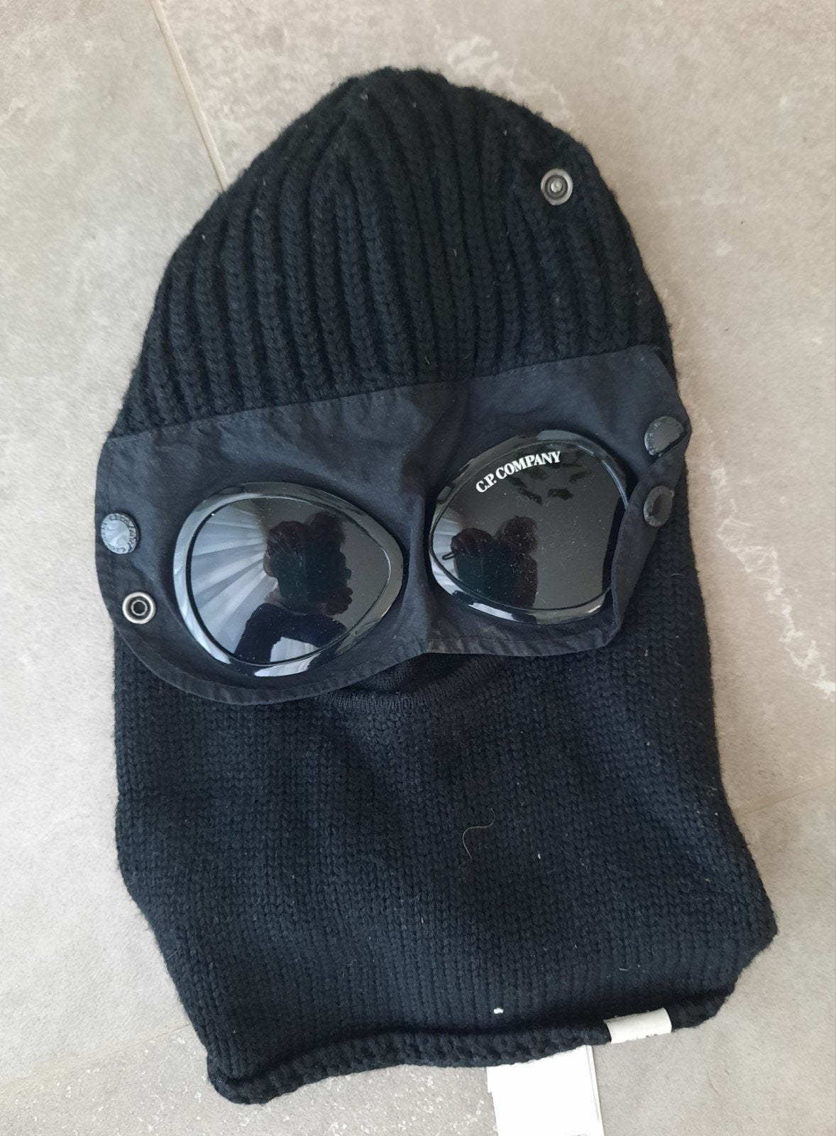 C.P. Company Balaclava met Goggles - Zwart, C.P. Company, Overige maten, Ophalen of Verzenden, Zo goed als nieuw