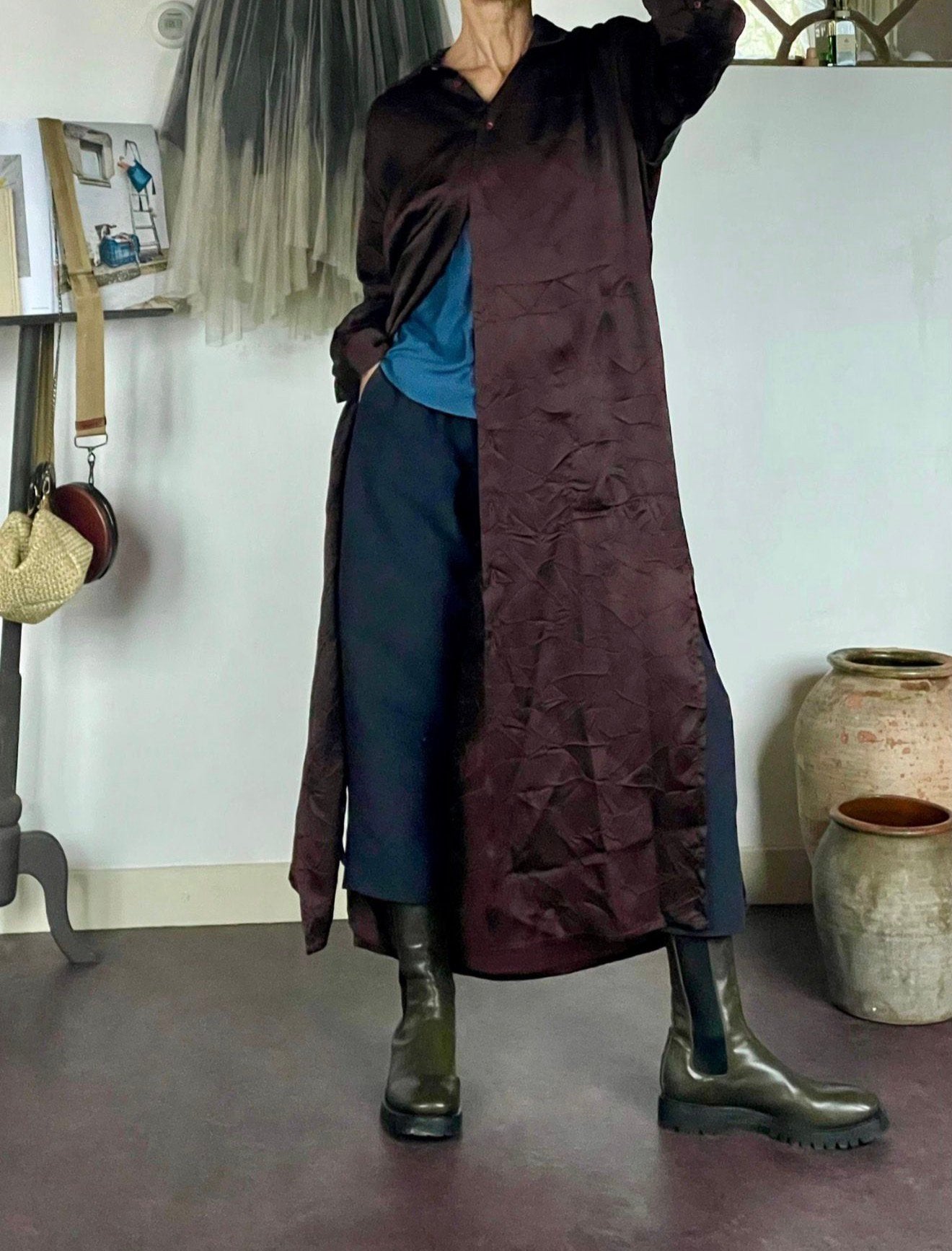 Mooie lange jas blouse of jurk Uma Wang vib 36 38 40, Ophalen of Verzenden, Nieuw, Maat 38/40 (M), Onder de knie