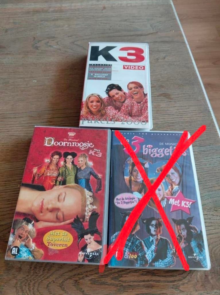 2x K3 videobanden., Gebruikt, Alle leeftijden, Kinderprogramma's en -films, Overige typen