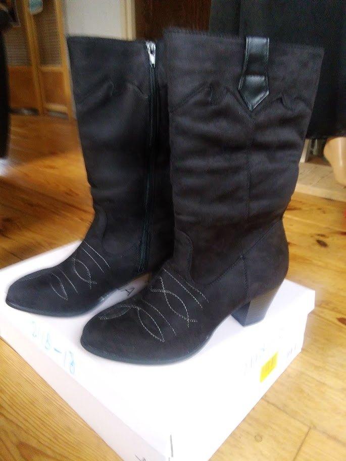 Laarzen, mt 40, 'Anna Field', GRATIS westernblouse!, Hoge laarzen, Anna Field, Zwart, Nieuw