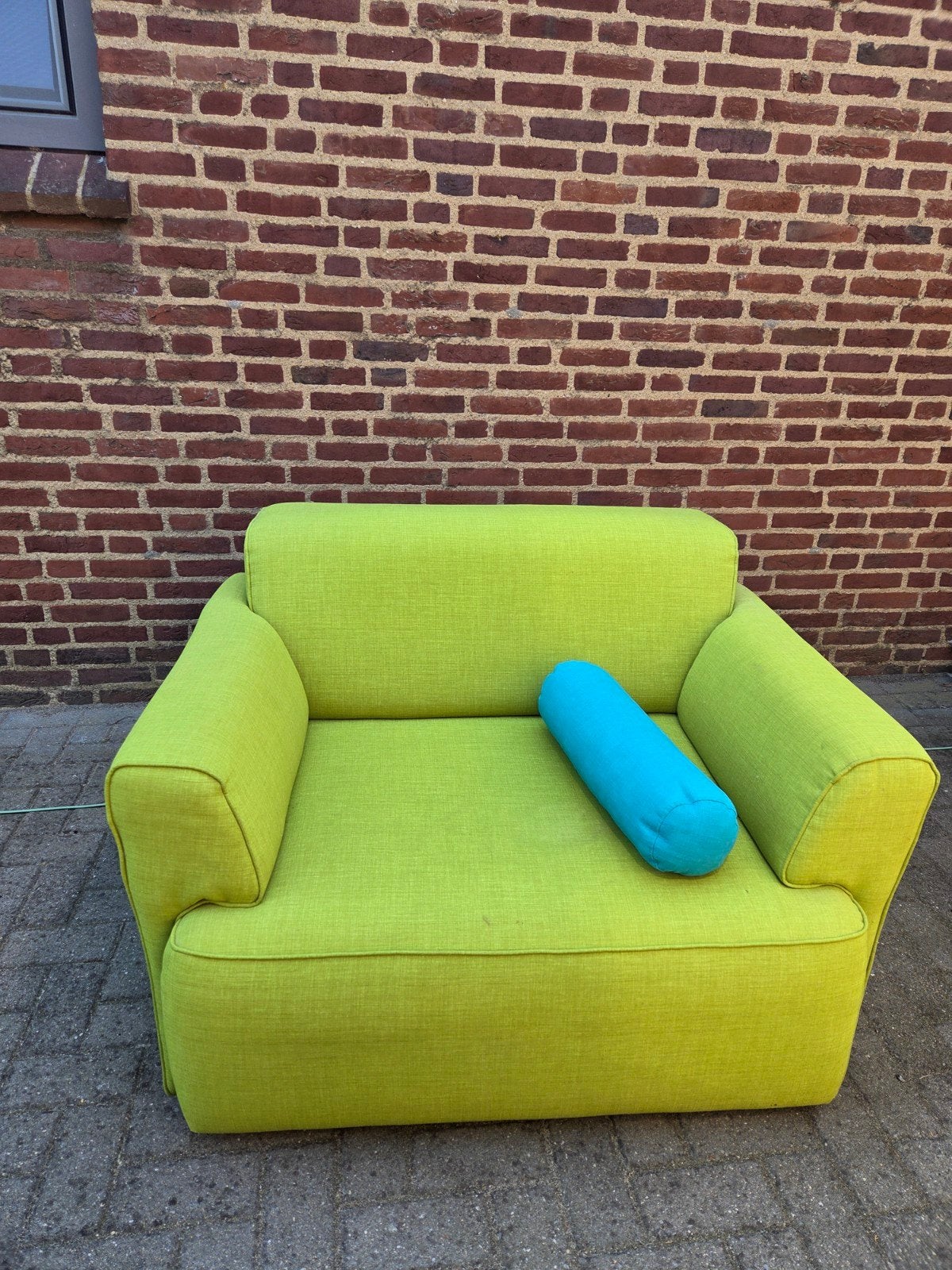 Comfortabele Groene Fauteuil - Zo goed als nieuw, Ophalen, Modern, Comfortabel, Gebruikt, Overige maten