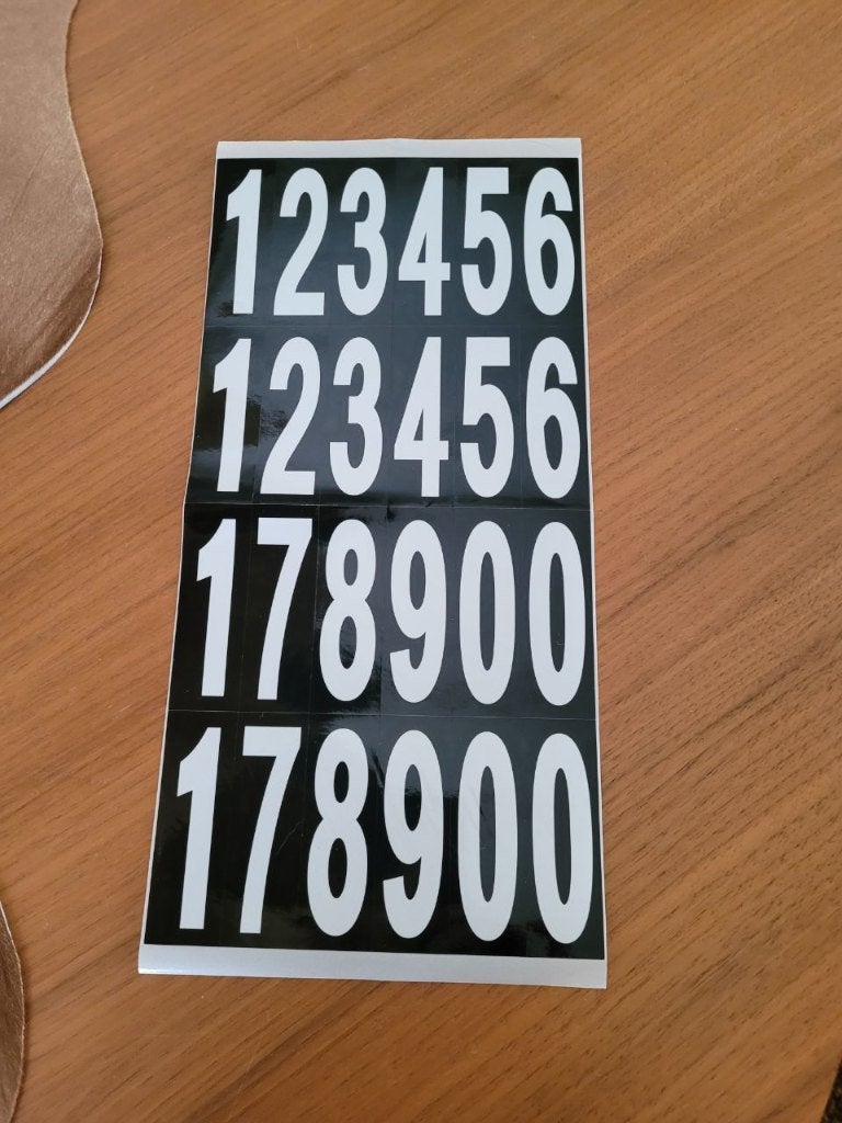 vel met reflecterende stickers zelfklevende nummers, Ophalen of Verzenden, Nieuw