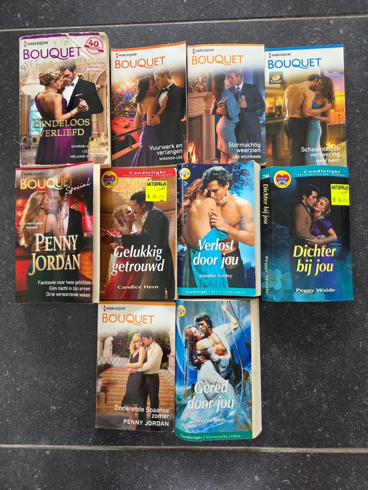 Romantische Harlequin Bouquet & Candlelight Romans (10 stuks, Ophalen of Verzenden, Gelezen, Diverse auteurs (o.a. Penny Jordan)