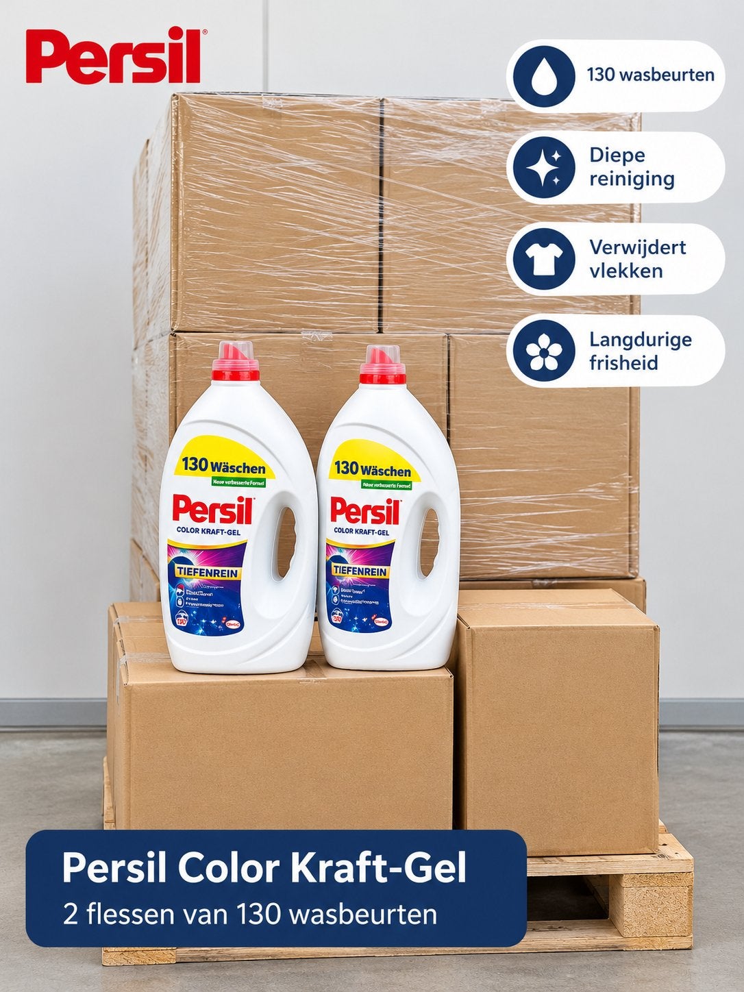 Persil Color Kraft-Gel Wasmiddel - 2x 130 Wasbeurten, Ophalen, Nieuw