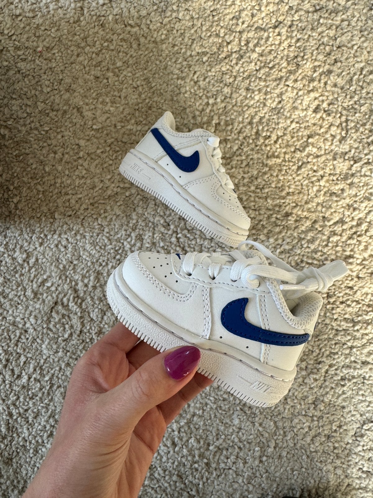Nike Air Force Low Wit Blauw Baby - 17, Kinderen en Baby's, Babykleding | Schoentjes en Sokjes, Ophalen of Verzenden, Nieuw, Jongetje of Meisje
