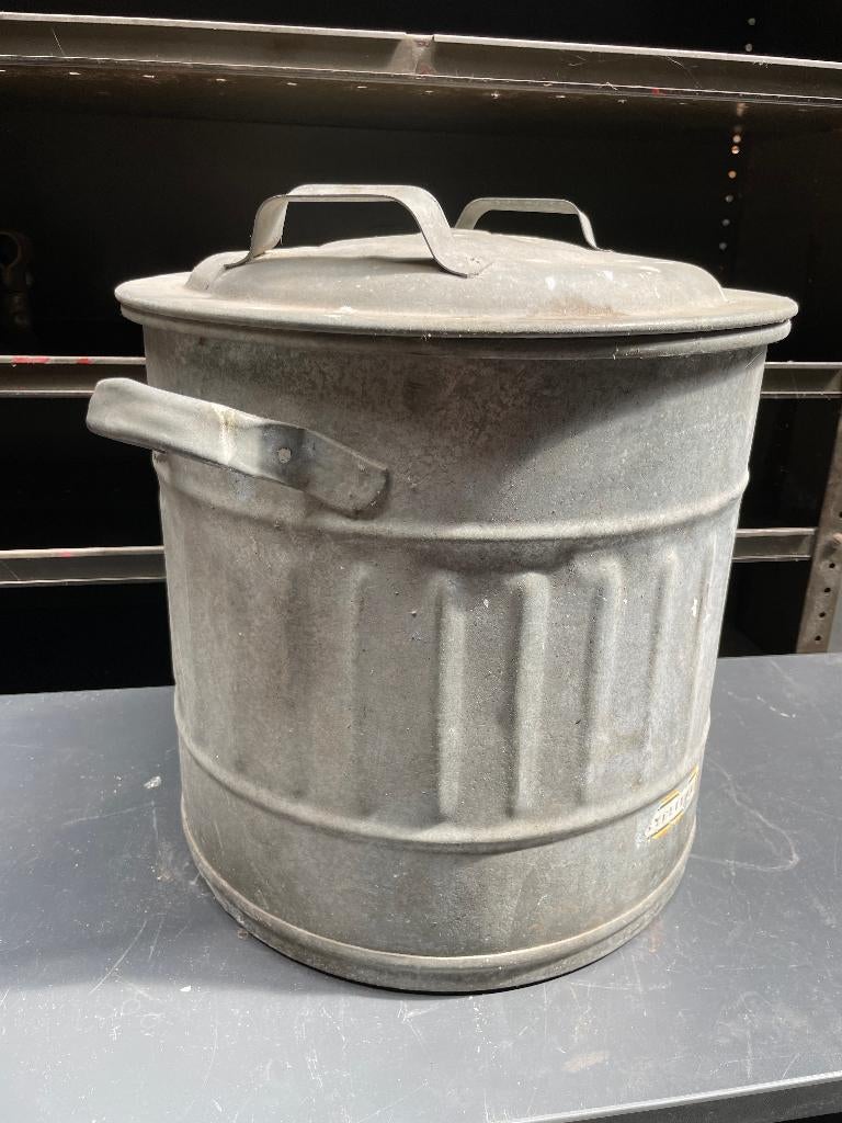 Weckketel Brocante Zinken Emmer met deksel, Ophalen, Zink, Met deksel