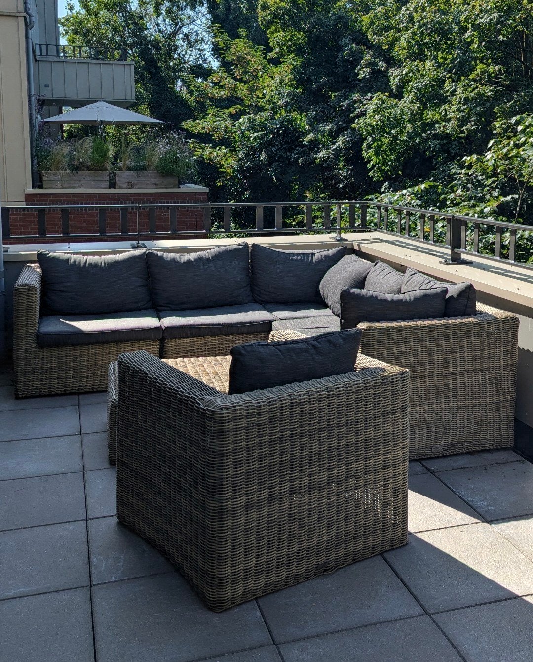 Lounge Set met Kussens, Tuin en Terras, Ophalen, Kunststof, Gebruikt, 6 zitplaatsen