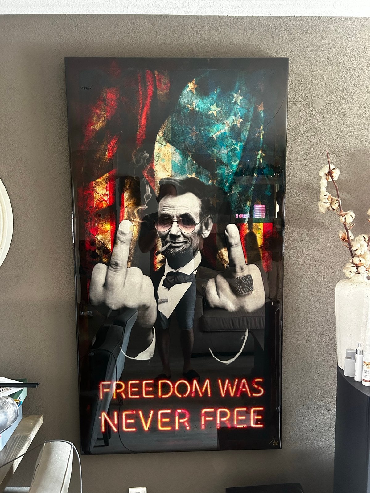 James Chiew - Abraham Lincoln serie + certificaat!, Antiek en Kunst, Ophalen of Verzenden, Print, Gesigneerd, Overige materialen