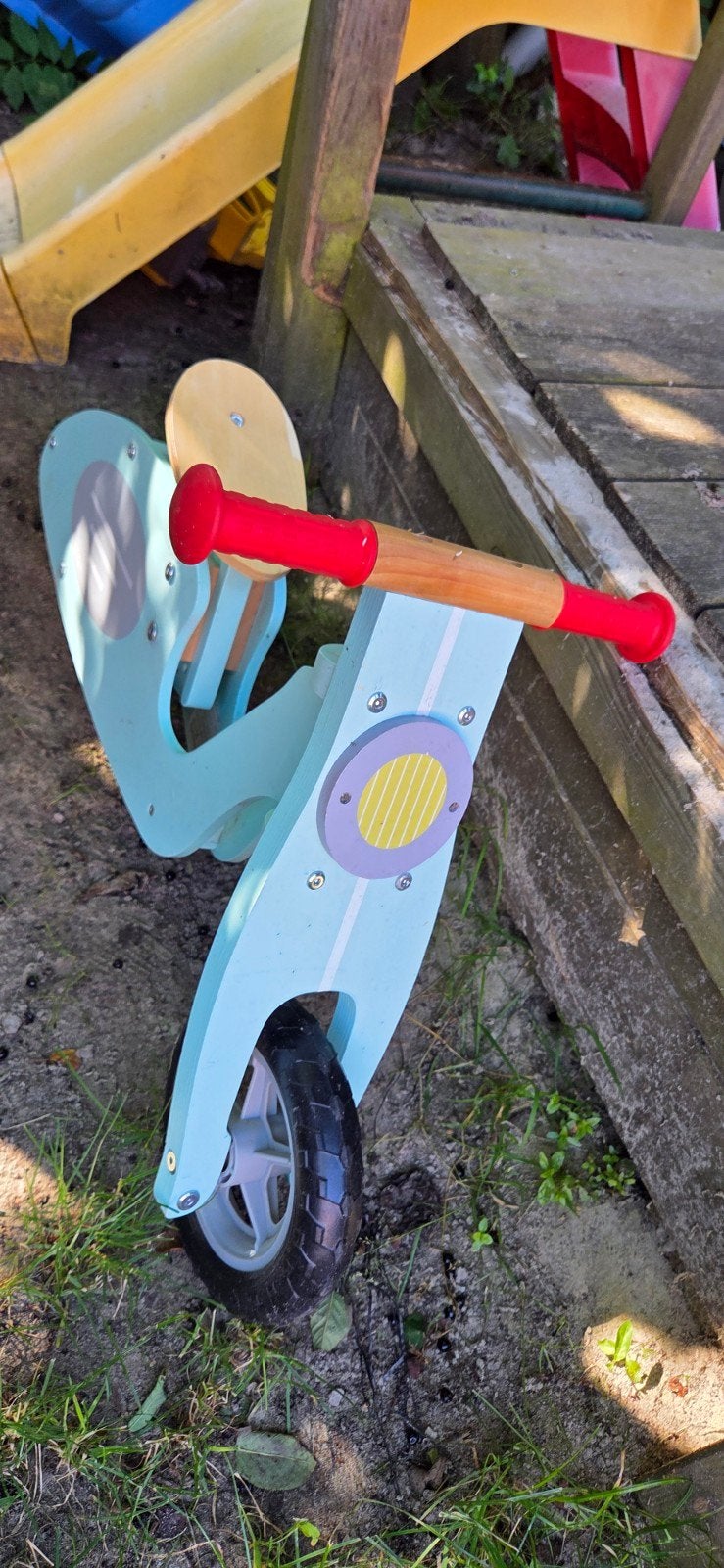 Loop fiets retro lichtblauw, Ophalen, Zo goed als nieuw, Loopfiets