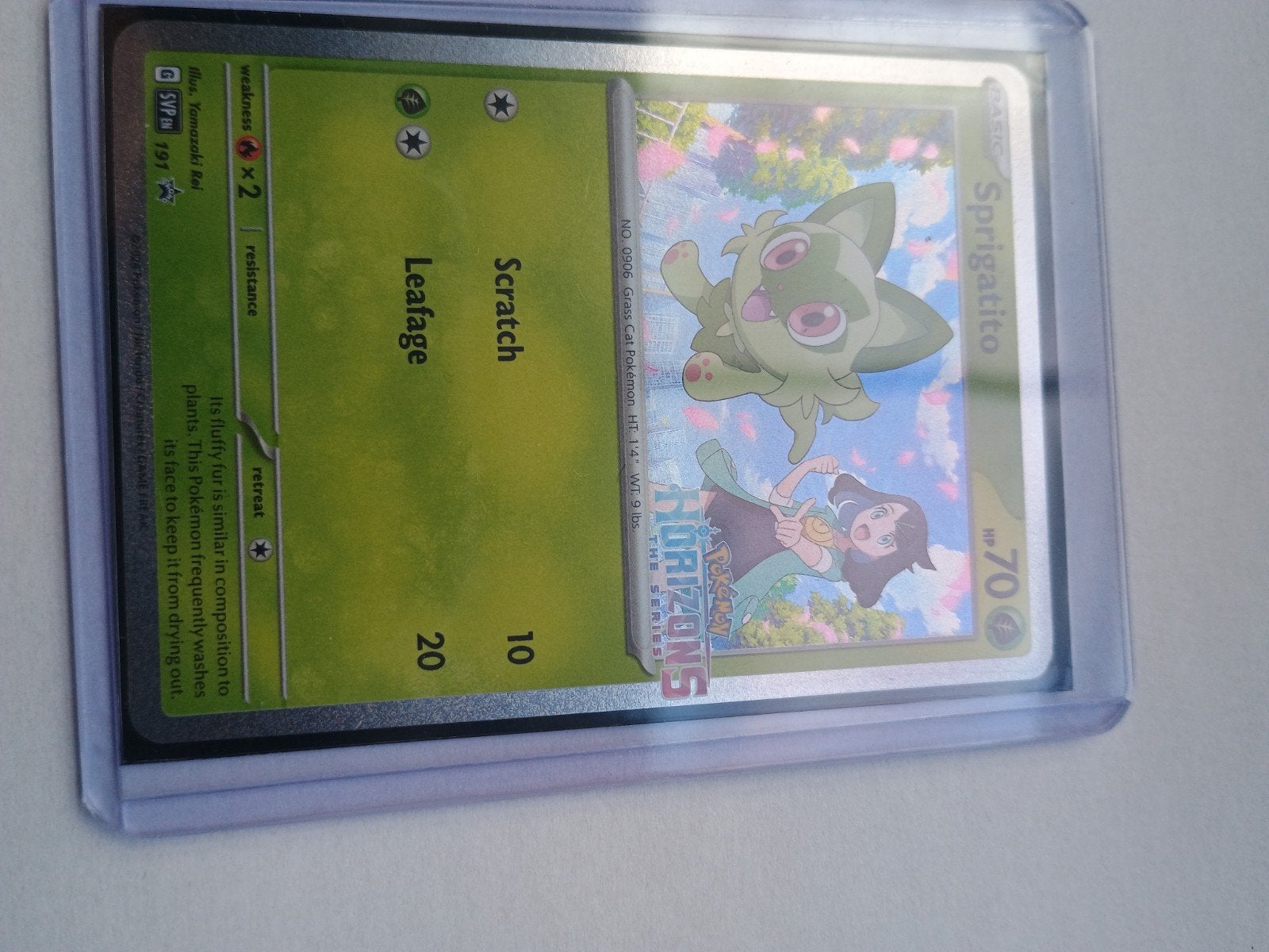 Liko's Sprigatito ECHT Pokémon Kaart, Ophalen of Verzenden, Nieuw, Losse kaart, Foil