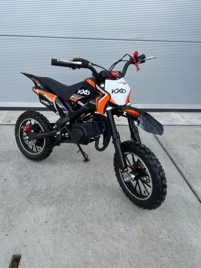 KXD pitbike 50cc, zwart met oranje accenten, Fietsen en Brommers, Ophalen, Nieuw, Pitbike