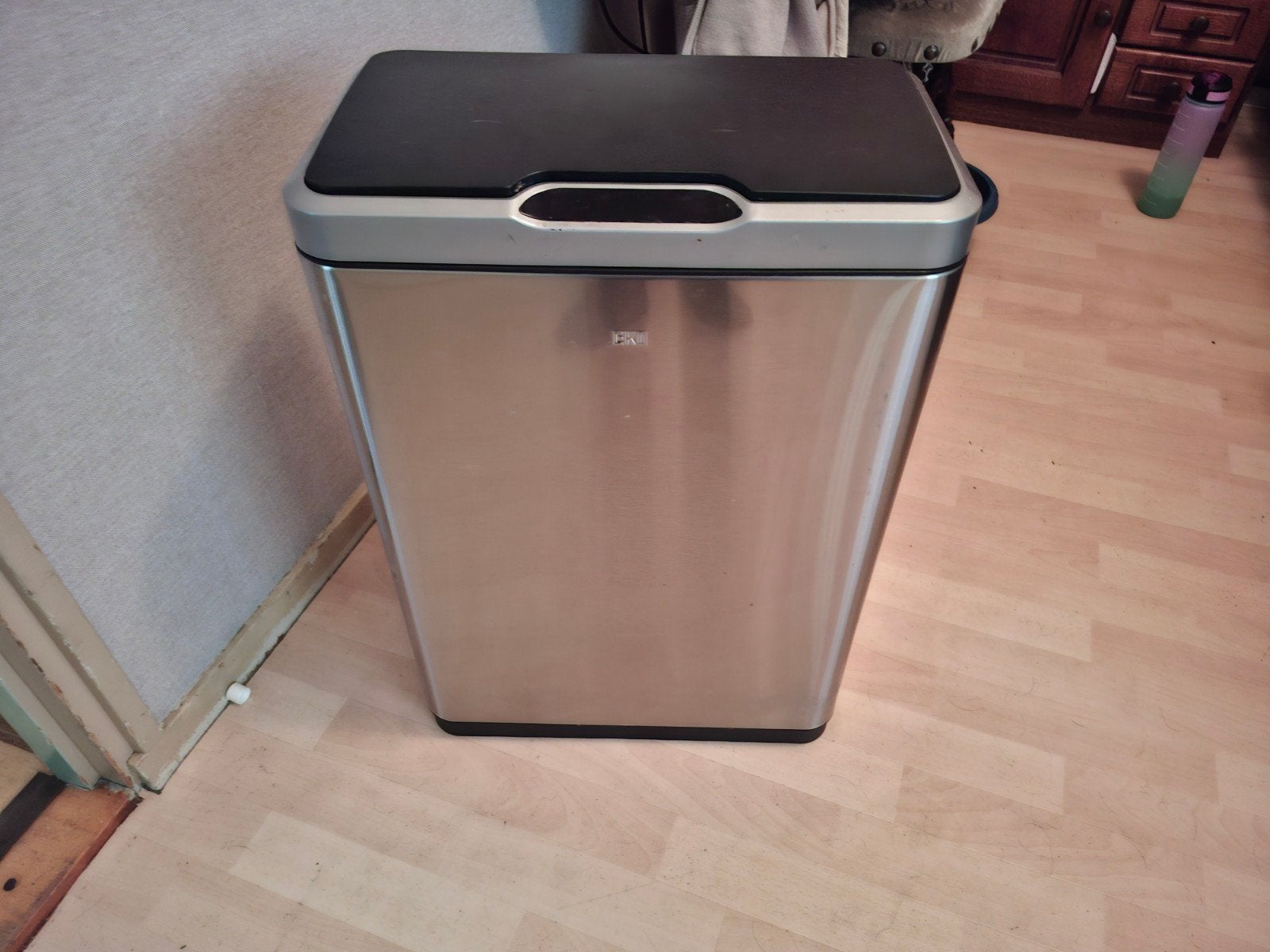 EKO Prullenbak RVS met Sensor, Ophalen, Zo goed als nieuw, Rvs, 75 – 100