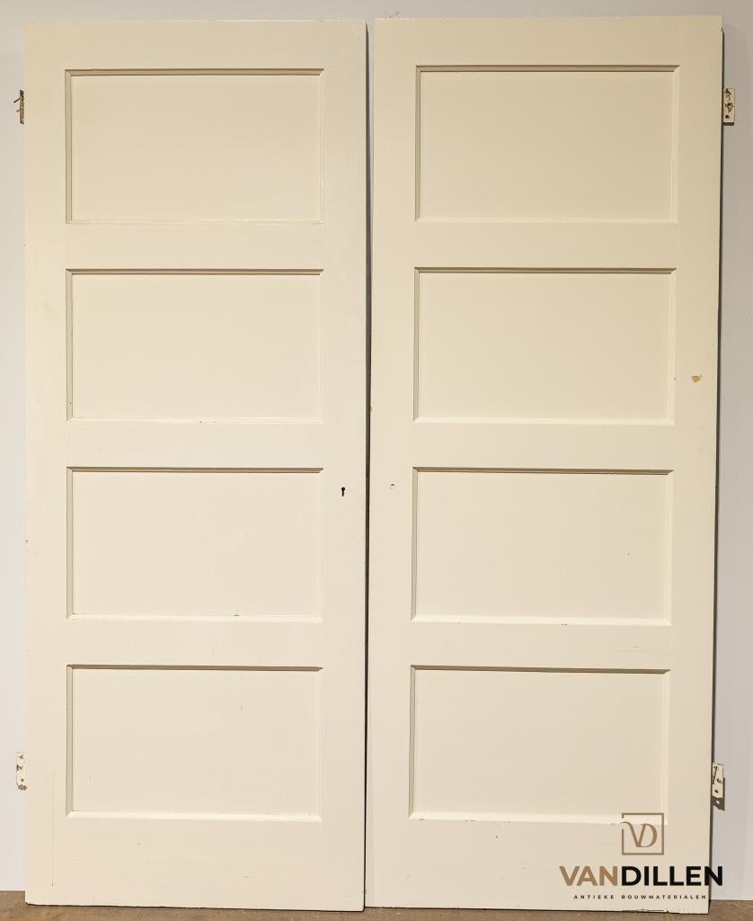 2 oude enkele paneeldeuren 201 x 77.5, Ophalen, Gebruikt, Minder dan 80 cm, Binnendeur
