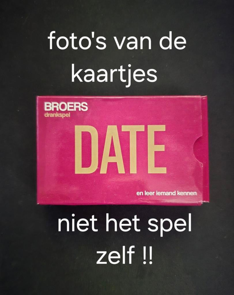 Broers drankspel DATE or DIE 1.0 fotos van de kaartjes, Hobby en Vrije tijd, Gezelschapsspellen | Kaartspellen, Ophalen of Verzenden