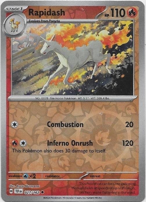 Temporal Forces,  Rapidash [reverse] 27/162, Verzenden, Nieuw, Losse kaart