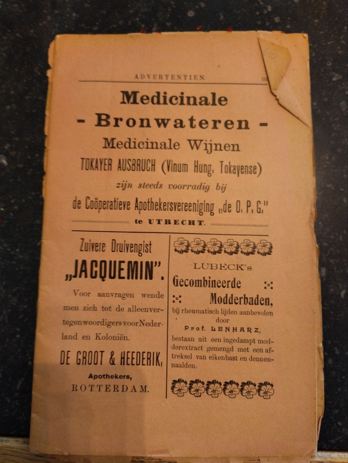 Oud medisch boekje, Ophalen of Verzenden