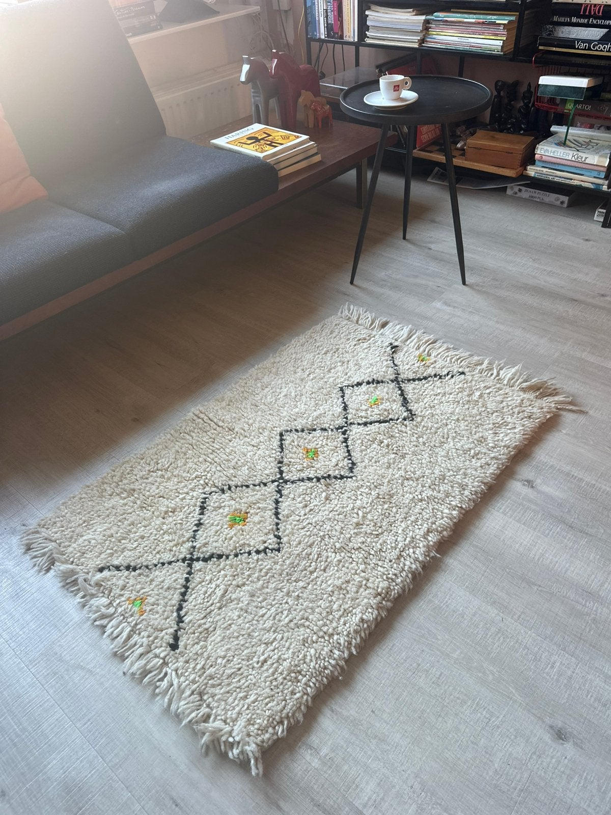 Marokaans vloerkleedje vintage, Ophalen of Verzenden, Zo goed als nieuw, Rechthoekig, 50 tot 100 cm