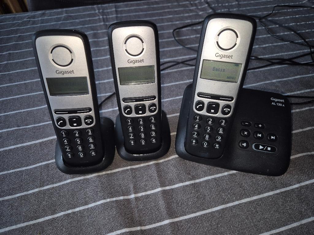 Gigaset AL130A - Trio DECT telefoon met antwoordapparaat, Ophalen of Verzenden, Gebruikt, 3 handsets