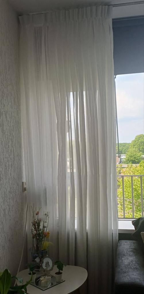 Lichte, transparante gordijnen - wit, Modern, minimalistisch, licht, 200 cm of meer, Wit, Ophalen of Verzenden