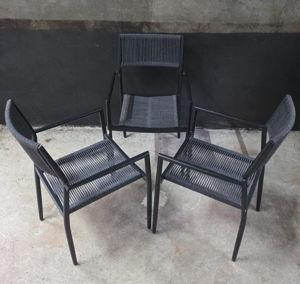 30 x terrasstoelen zwart terras horeca tuin stoelen cafe, Huis en Inrichting, Ophalen of Verzenden, Zo goed als nieuw, Zwart, Vijf, Zes of meer stoelen